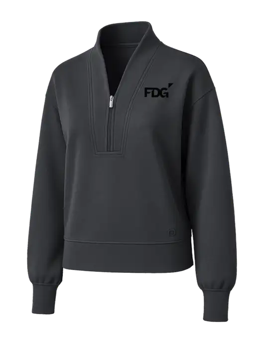 OGIO Womens Dark Grey Transcend 1/4-Zip w/FDG Logo