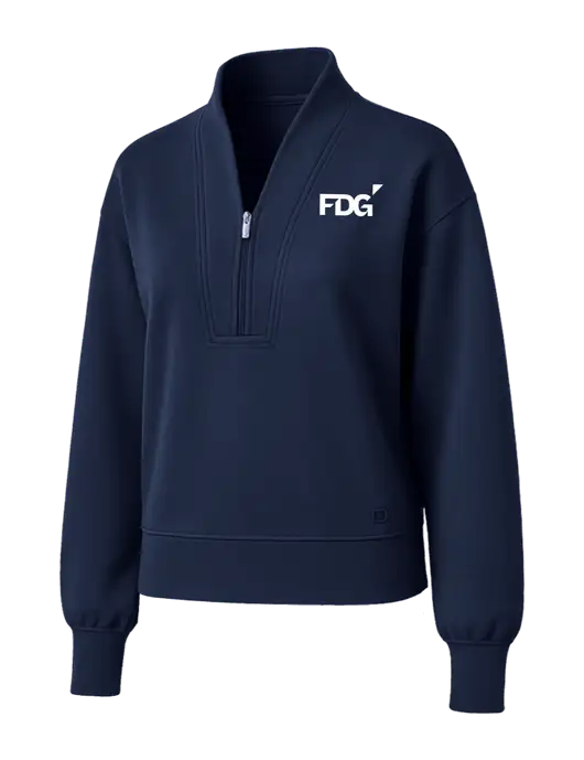 OGIO Womens Dark Navy Transcend 1/4-Zip w/FDG Logo