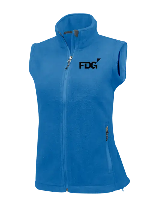 Royal Womens Fleece Vest w/FDG Logo