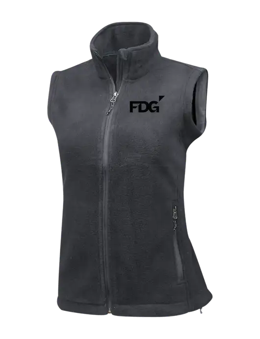 Medium Grey Womens Fleece Vest w/FDG Logo