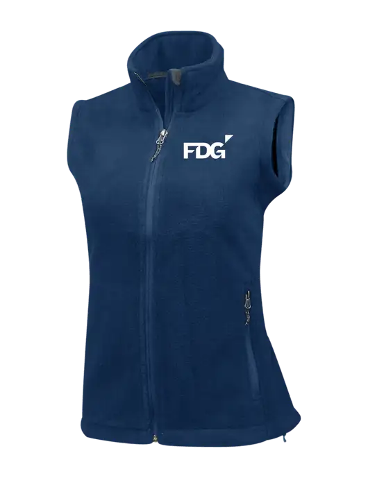 Navy Womens Fleece Vest w/FDG Logo
