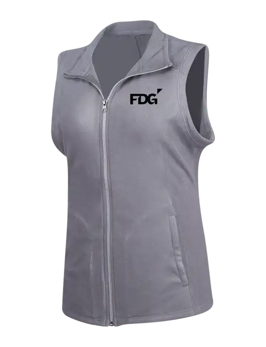 Medium Grey Womens Microfleece Vest w/FDG Logo