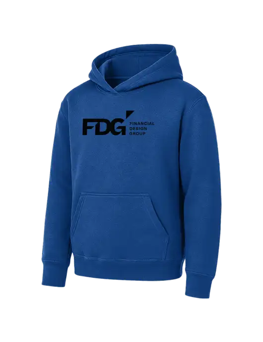 Youth Royal 7.8 oz Pullover Hooded Sweatshirt w/FDG Logo