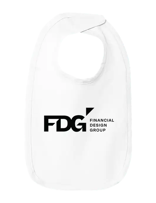 Rabbit Skins White Infant Premium Jersey Bib w/FDG Logo