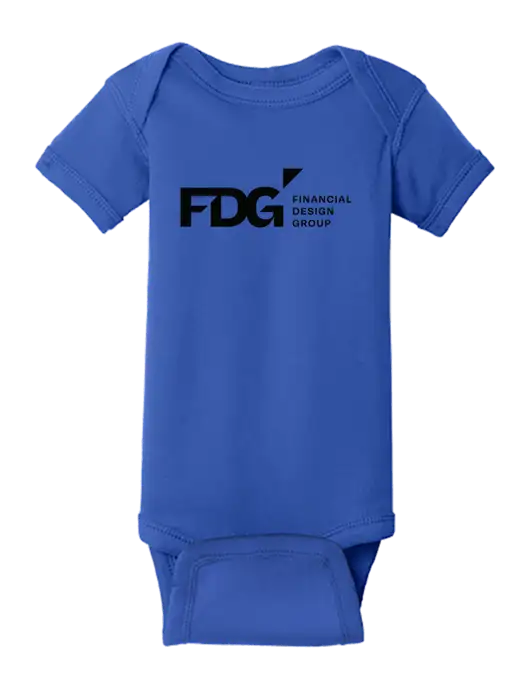 Rabbit Skins Royal Infant Short Sleeve Baby Rib Bodysuit w/FDG Logo