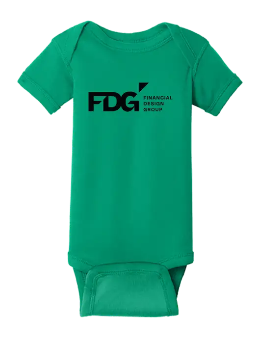 Rabbit Skins Kelly Infant Short Sleeve Baby Rib Bodysuit w/FDG Logo