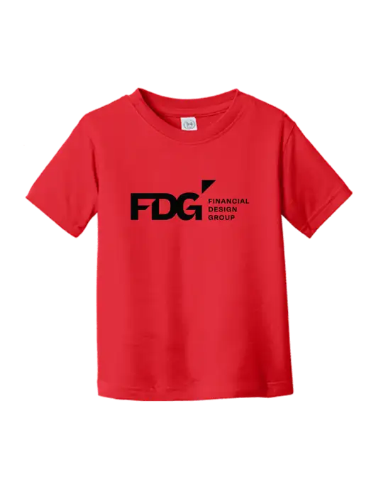Rabbit Skins Red Toddler Fine Jersey Tee w/FDG Logo