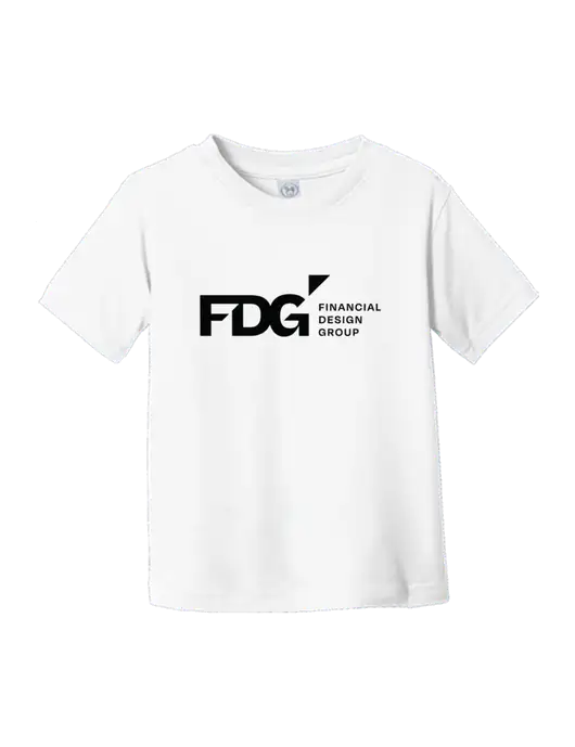 Rabbit Skins White Toddler Fine Jersey Tee w/FDG Logo