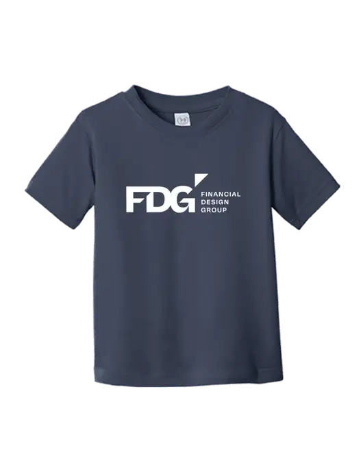 Rabbit Skins Navy Toddler Fine Jersey Tee w/FDG Logo