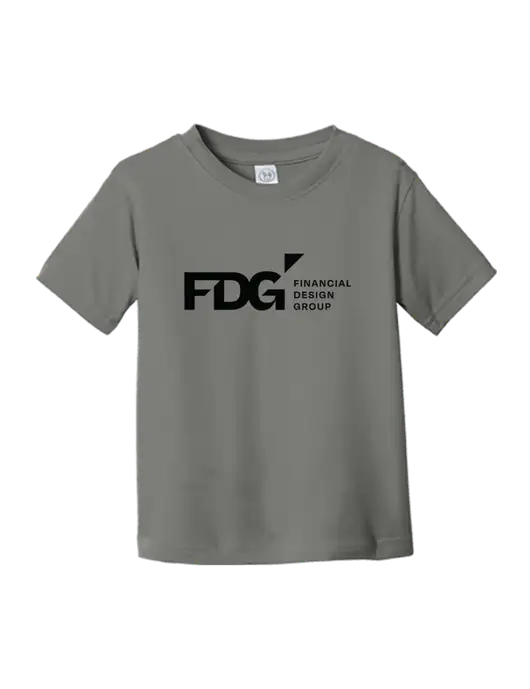 Rabbit Skins Charcoal Toddler Fine Jersey Tee w/FDG Logo