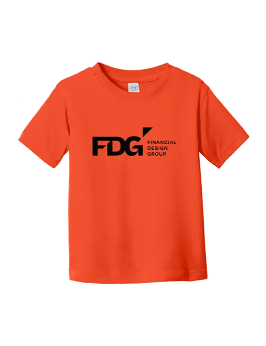 Rabbit Skins Orange Toddler Fine Jersey Tee w/FDG Logo