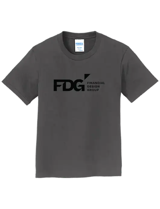 Youth Ring Spun Charcoal 4.5 oz T-Shirt w/FDG Logo