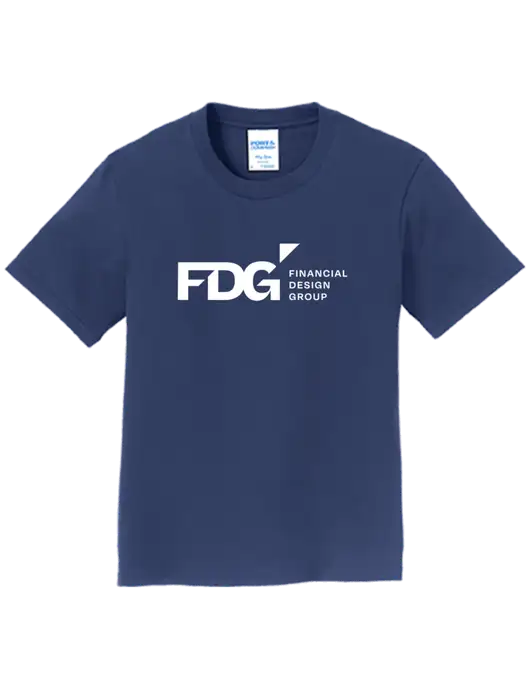 Youth Ring Spun Navy 4.5 oz T-Shirt w/FDG Logo