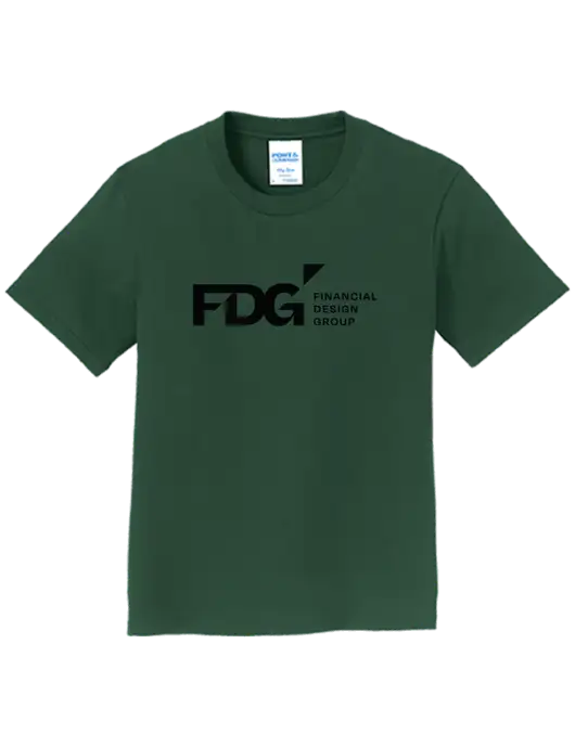Youth Ring Spun Forest Green 4.5 oz T-Shirt w/FDG Logo
