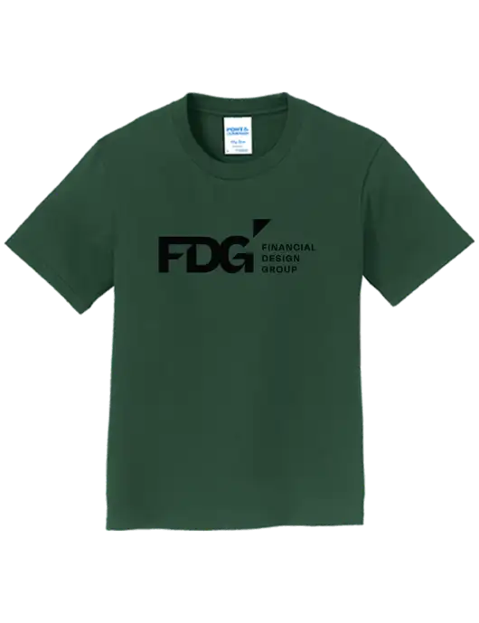 Youth Ring Spun Forest Green 4.5 oz T-Shirt w/FDG Logo