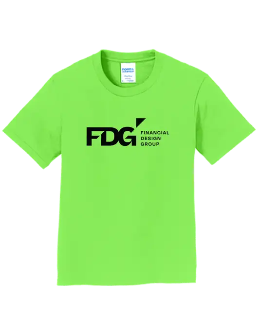Youth Ring Spun Flash Green 4.5 oz T-Shirt w/FDG Logo
