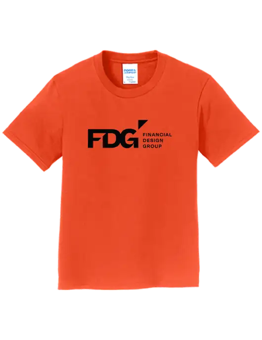 Youth Ring Spun Orange 4.5 oz T-Shirt w/FDG Logo