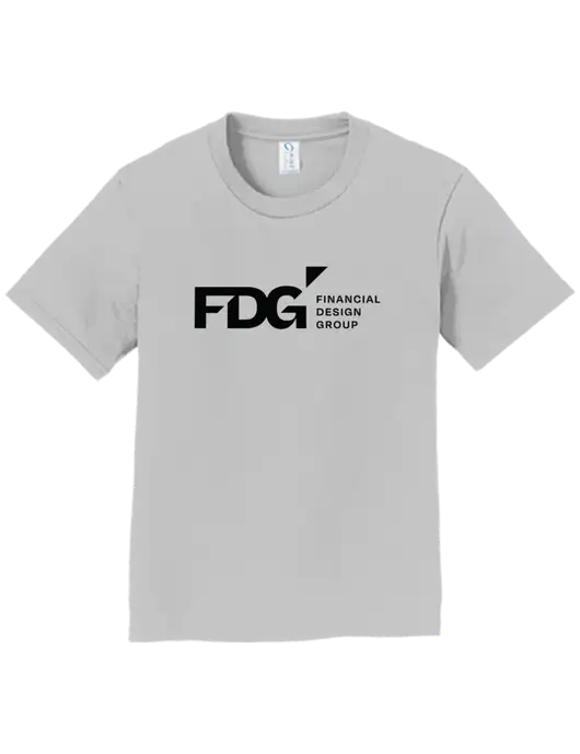 Youth Ring Spun Silver 4.5 oz T-Shirt w/FDG Logo