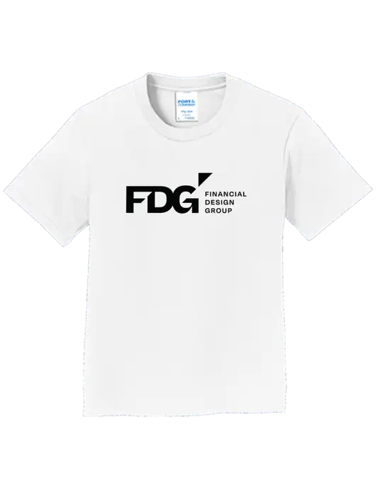 Youth Ring Spun White 4.5 oz T-Shirt w/FDG Logo